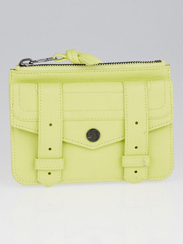 Proenza Schouler Lemon Lambskin Leather PS1 Small Zip Case