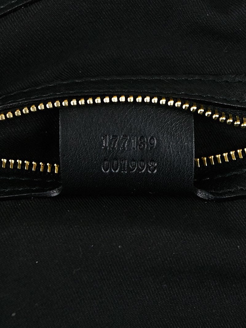 Gucci Black Python Medium Babouska Indy Top Handle Bag