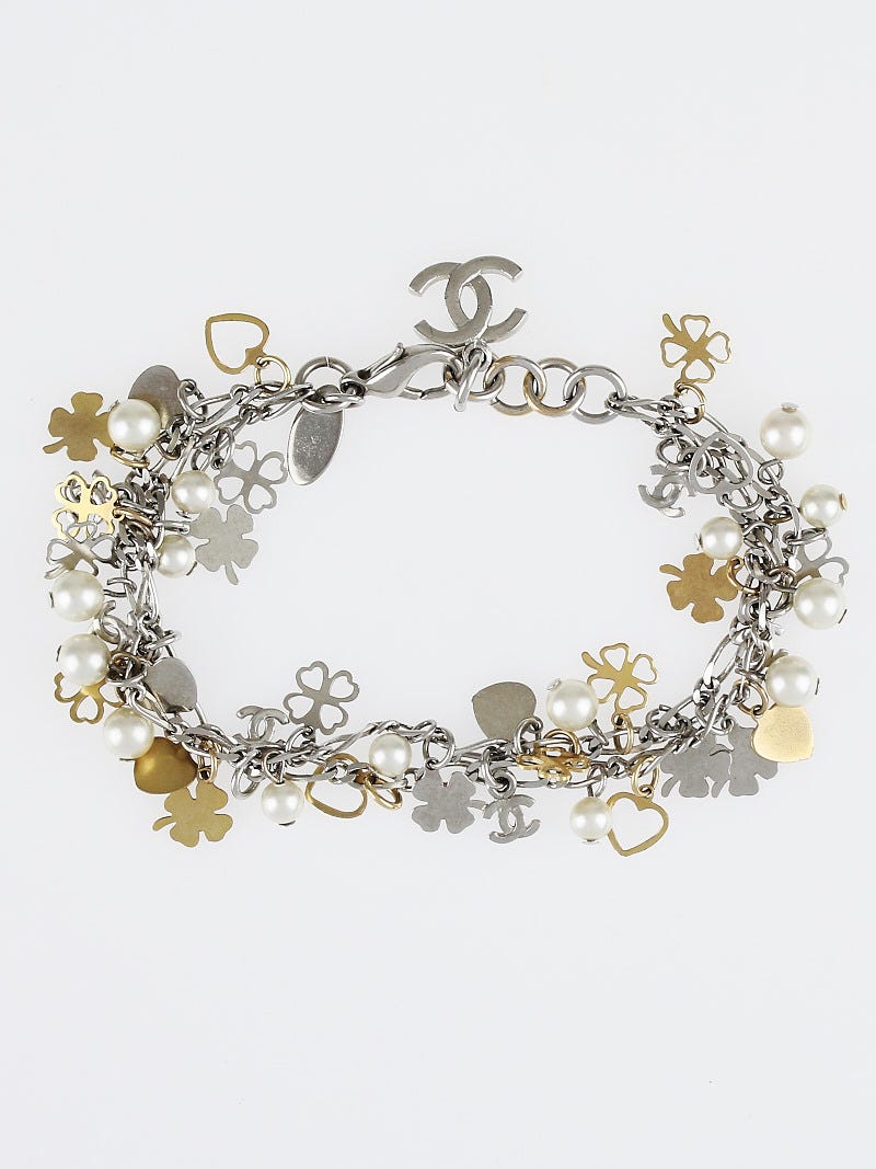 Chanel Four Leaf Clover Pearl Necklace
