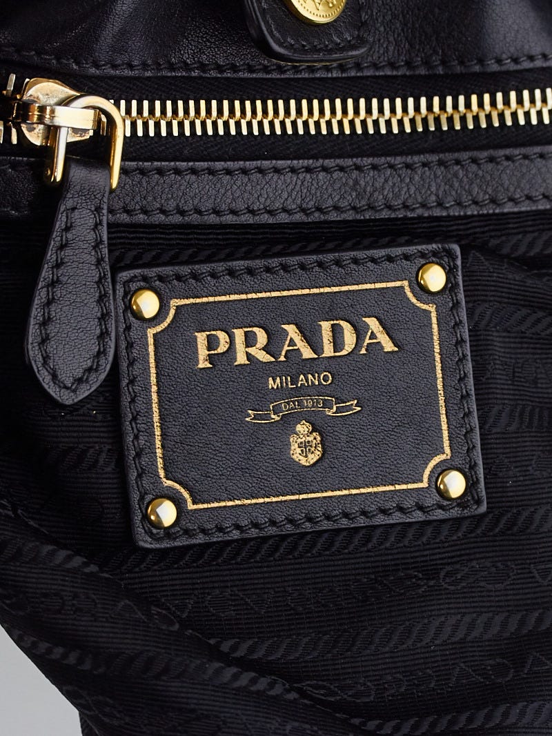 【本物新品保証】 Bag Shopping Leather Calf Soft Black Prada BR4259 Yoogi's | トートバッグ