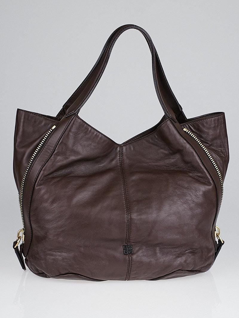 Givenchy Brown Lambskin Leather Small Tinhan Shopper Bag Givenchy Brown Lambskin Leather Small Tinhan Shopper Bag