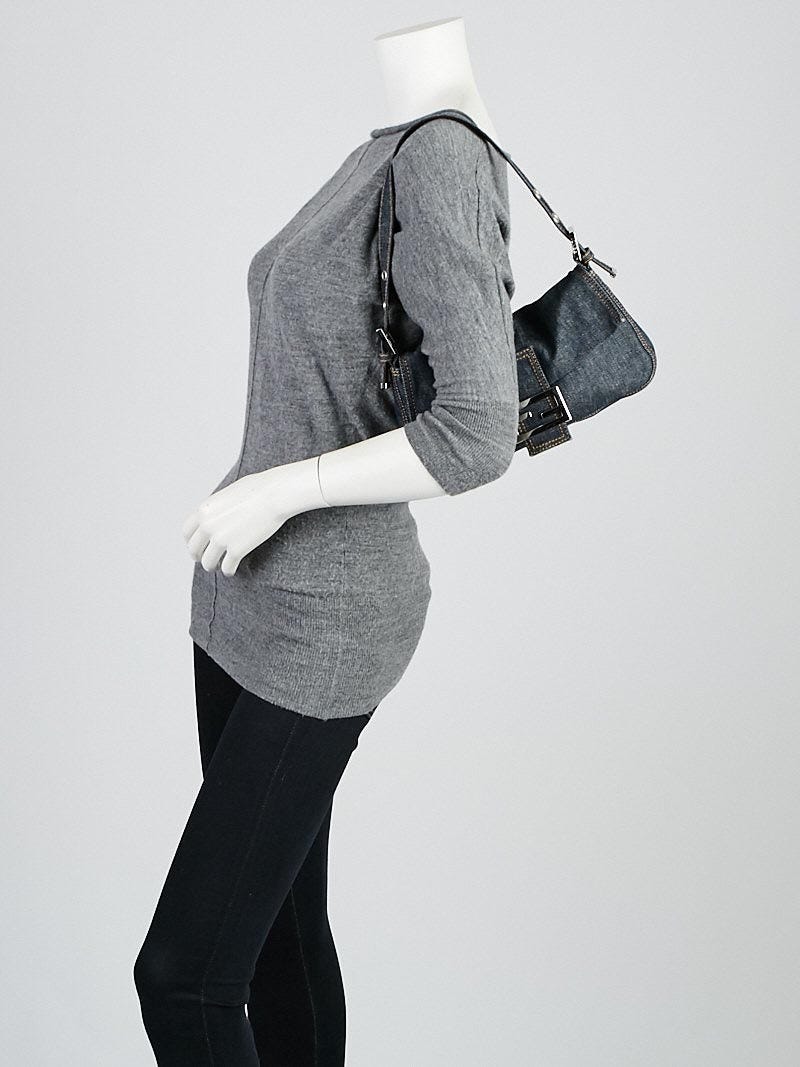 Fendi Blue Denim Mini Mama Baguette Bag | Yoogi's Closet