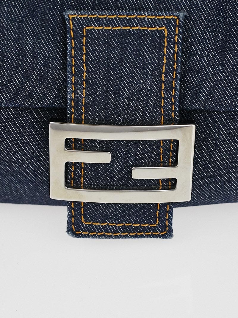Fendi Blue Denim Mini Mama Baguette Bag | Yoogi's Closet