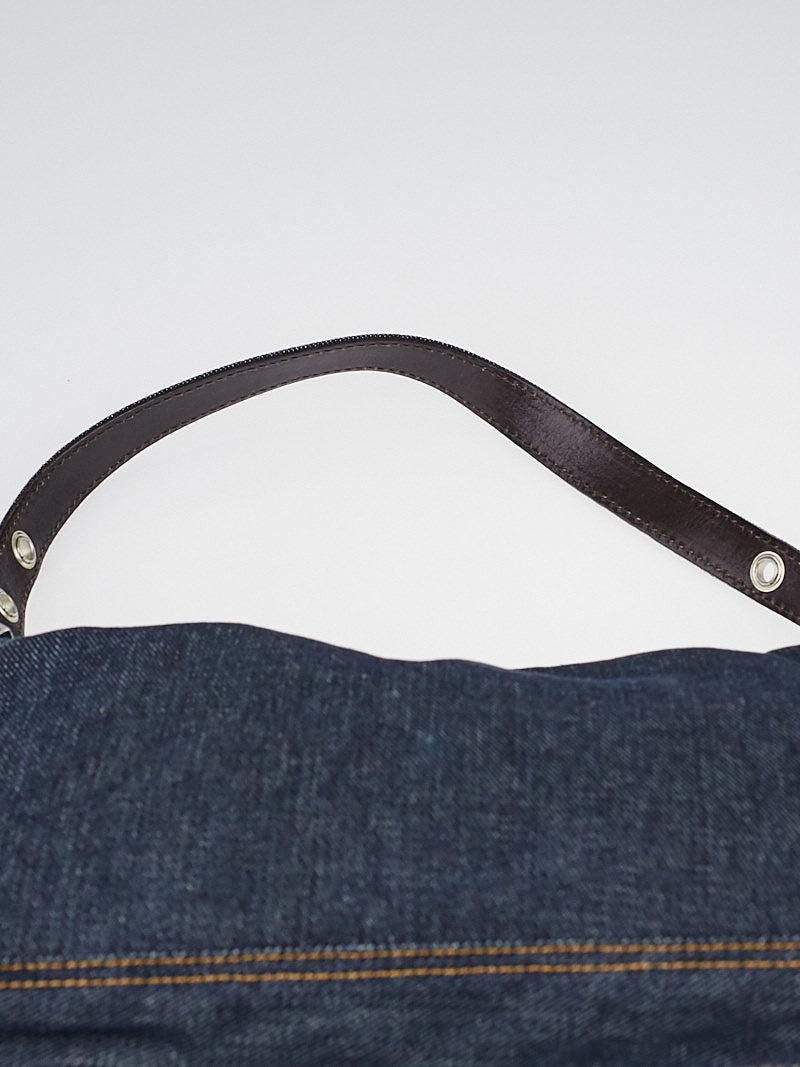 Fendi Blue Denim Mini Mama Baguette Bag | Yoogi's Closet