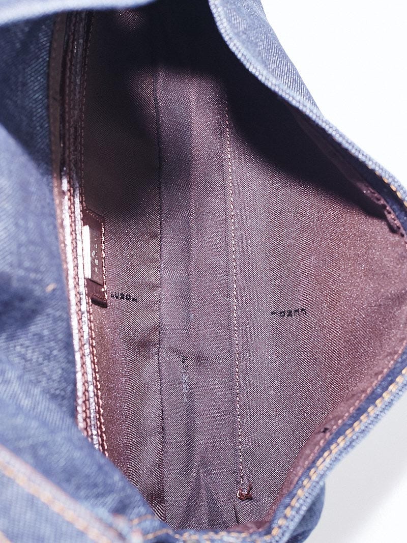 【FENDI】Mamma Baguette スモール ミニバッグ★ブルー デニム Mamma Baguette Small Fabric Blue | Fendi