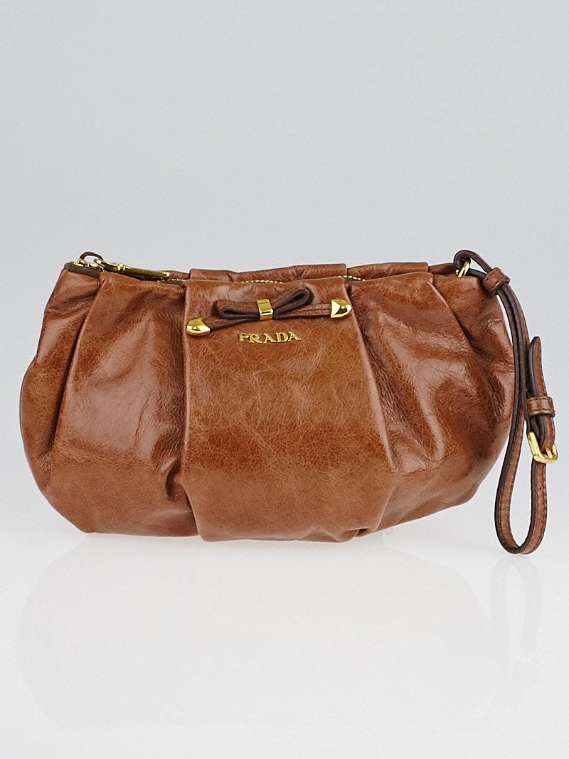 Prada bow clutch new arrivals
