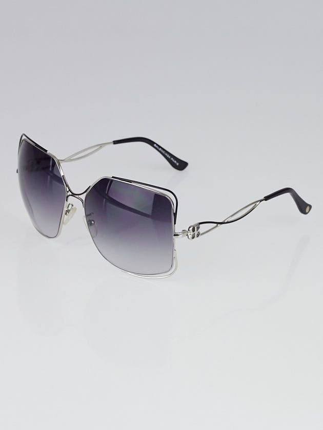 Balenciaga Metal Oversized Frame Gradient Tint Square Sunglasses - 0051/S