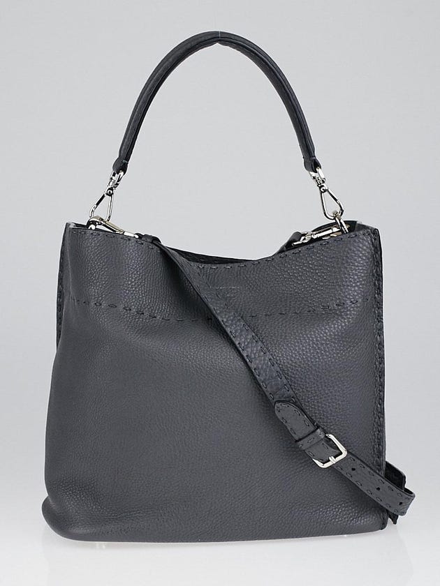 Fendi Asphalt Selleria Leather Anna Bag 8BT218