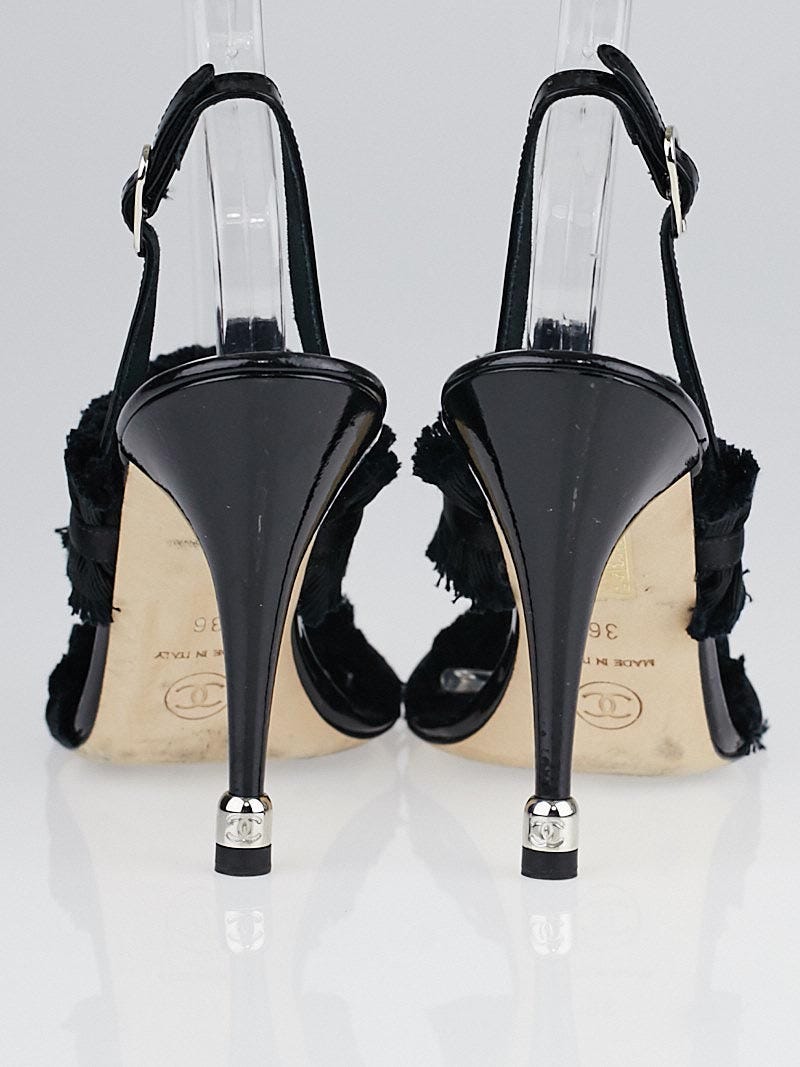 CHANEL, Shoes, Chanel Cap Toe Slingback Black And Nude Heels