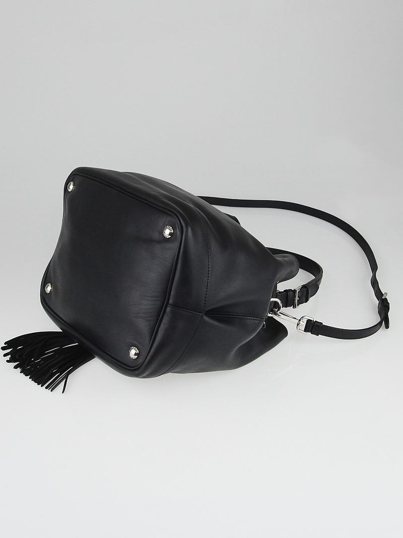 Prada Black City Calf Leather Bucket Bag BR5069 | Yoogi's Closet Prada Black City Calf Leather Bucket Bag BR5069 | Yoogi's Closet