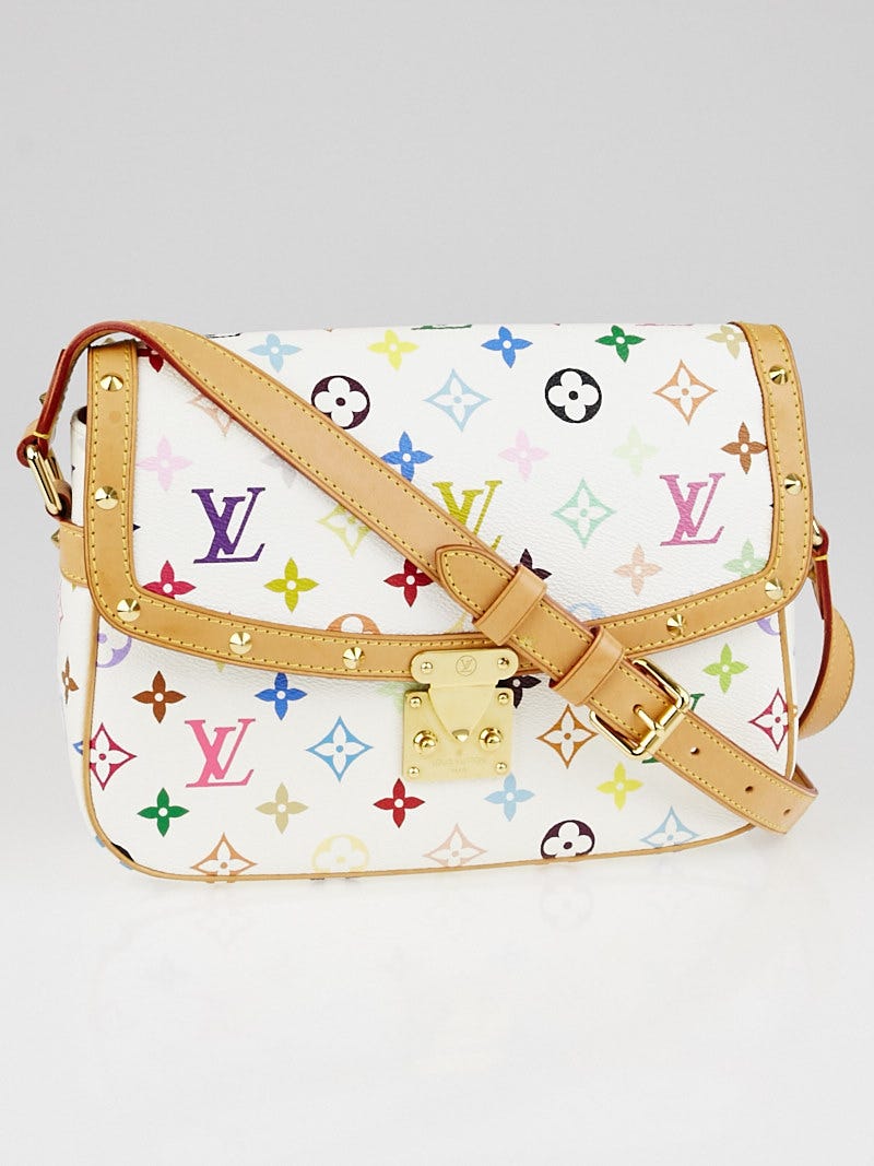 Louis Vuitton White Monogram Multicolore Sologne Bag - Yoogi's Closet