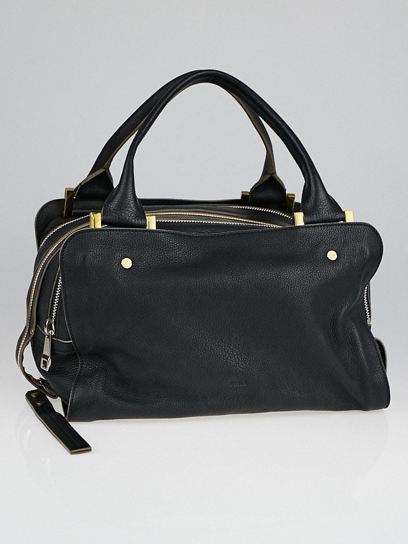 Chloe Black Goatskin Leather Dalston Trunk Bag | Yoogi's Closet
