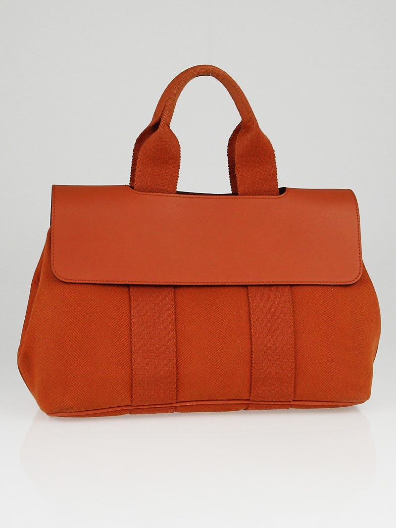 Hermes Valpariaso Canvas Top Handle Bag