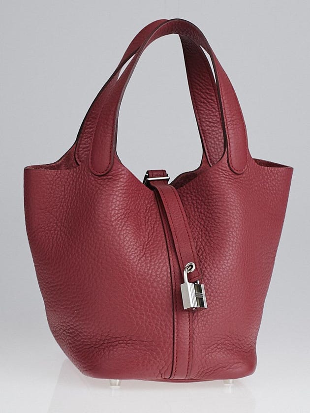 Herme Boi de Rose Clemence Leather Picotin Lock PM Bag