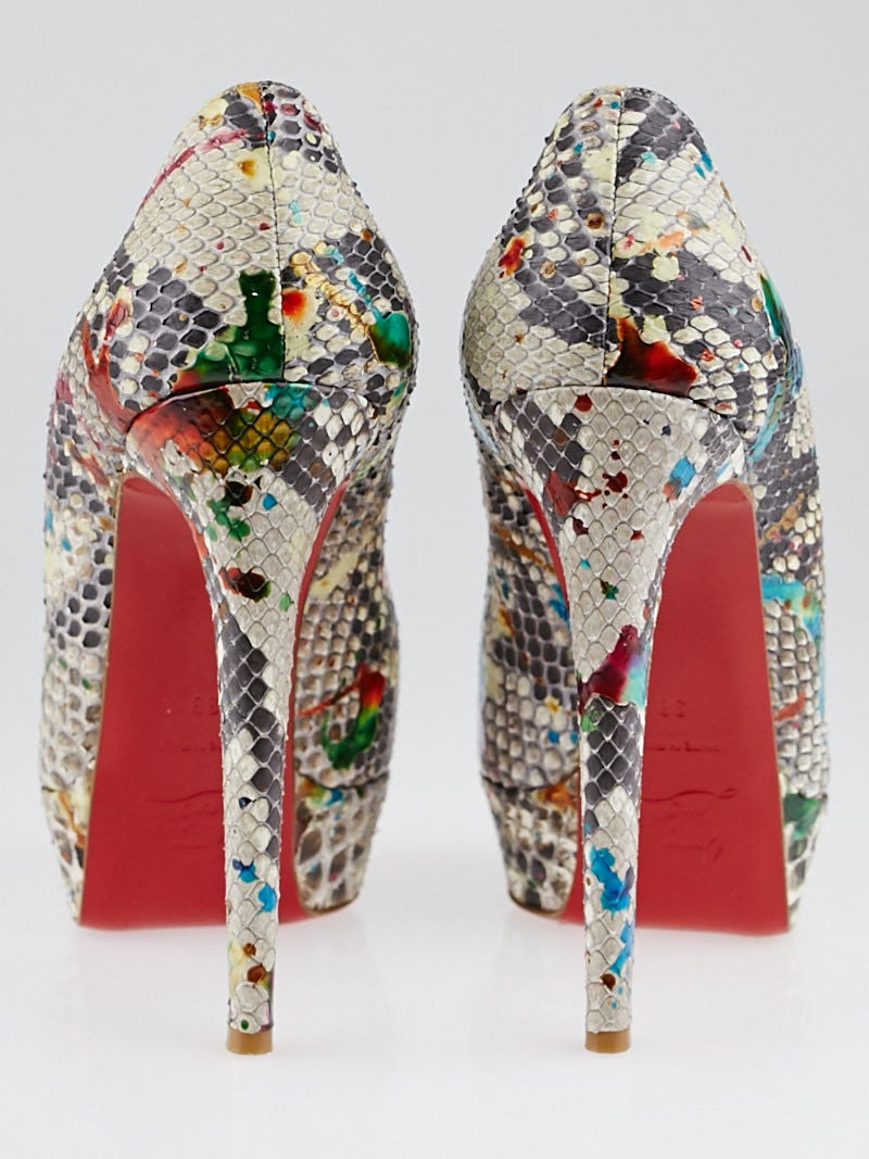 Christian Louboutin BIANCA 140 PATENT CALF NUDE size 39 used