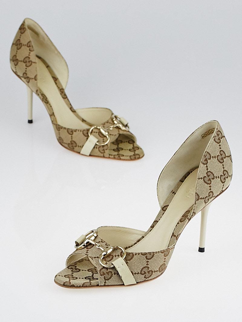 Gucci top print heels