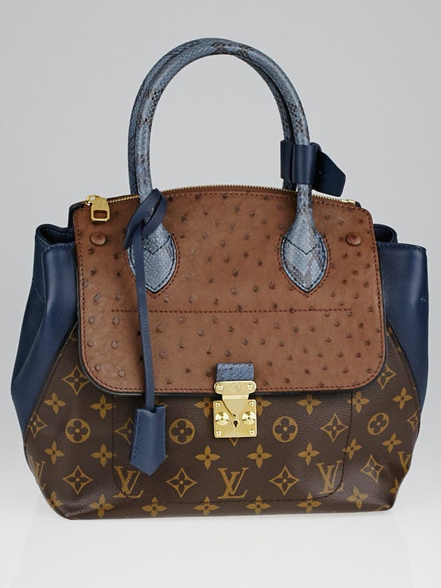 Louis Vuitton Limited Edition Blue Exotique Monogram Majestueux PM Tote Bag