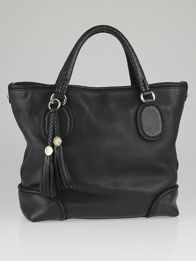 Gucci Black Leather Marrakech Large Tote Bag