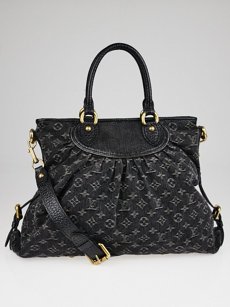 Louis Vuitton Black Monogram Denim Neo Cabby Bag