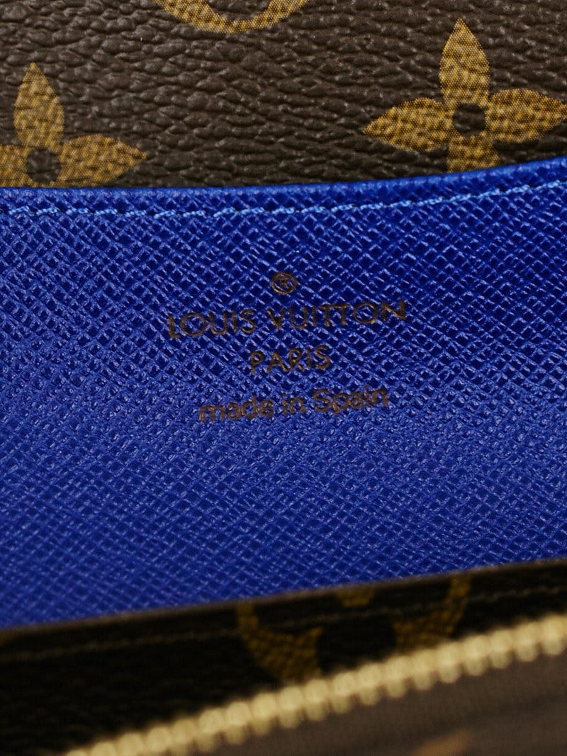 Louis Vuitton Monogram Canvas Blue Emilie Wallet - Yoogi's Closet