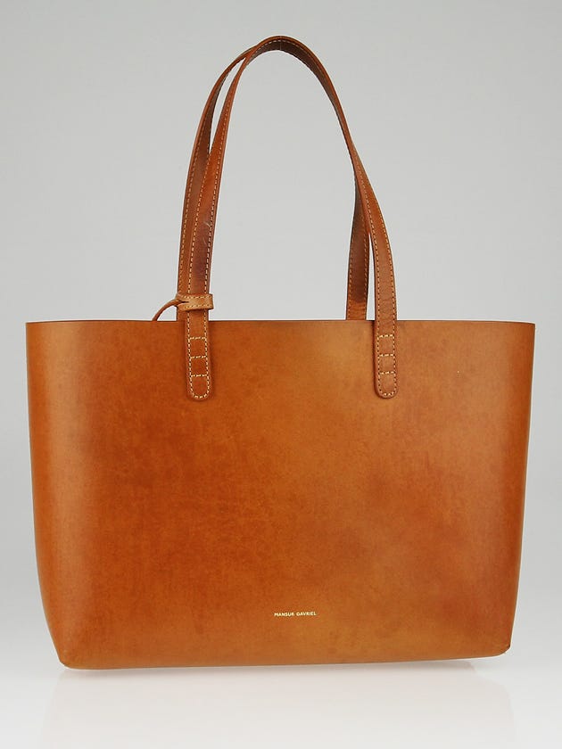 Mansur Gavriel Cammello/Orange Leather Small Tote Bag