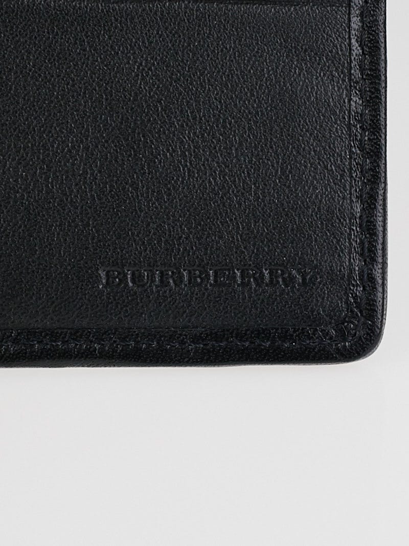 Burberry Black Check Coated Canvas Bifold Wallet | Yoogi display picture 1