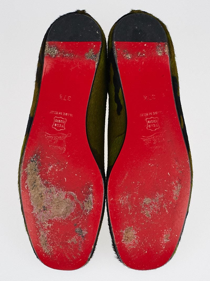 Christian Louboutin Camouflage Pony Hair Ballerina Flats  display picture 2