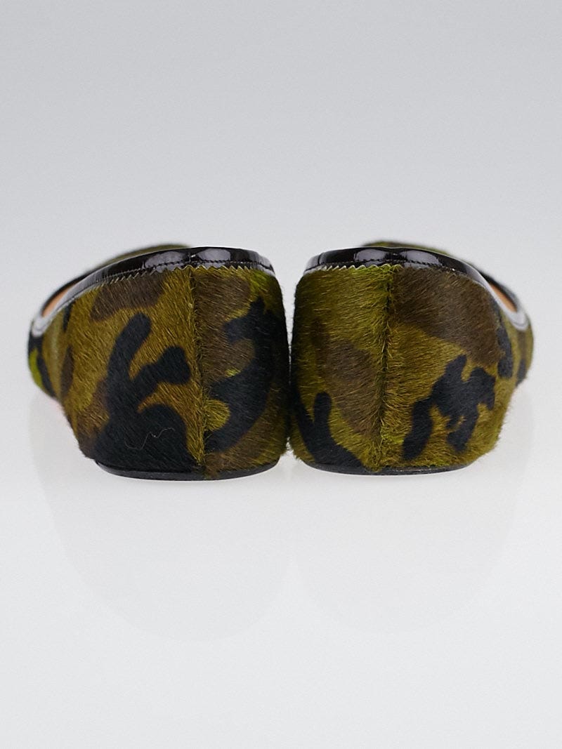 Christian Louboutin Camouflage Pony Hair Ballerina Flats  display picture 2