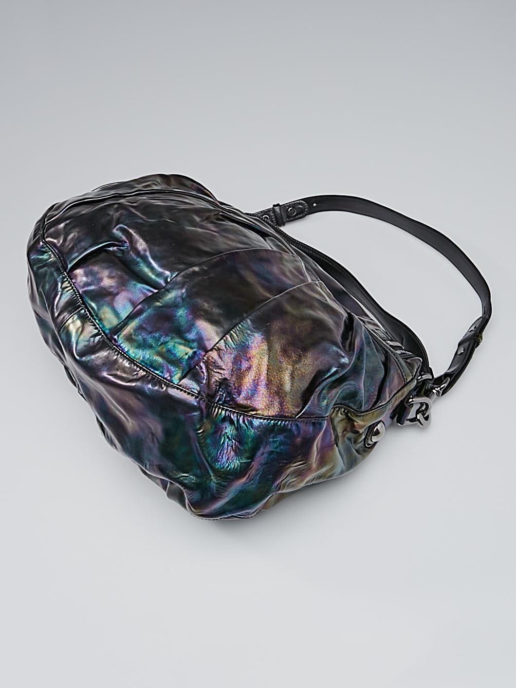 Gucci Iridescent Patent Leather Icon Bit Medium Shoulder Bag Gucci Iridescent Patent Leather Icon Bit Medium Shoulder Bag