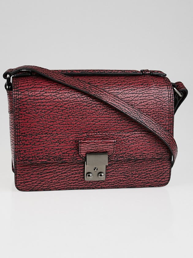 3.1 Phillip Lim Red/Black Textured Leather Pashli Mini Messenger Bag
