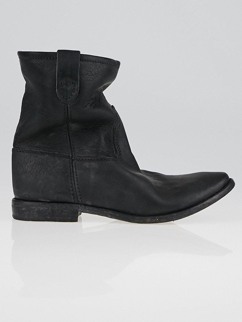 Isabel Marant Black Washed Leather Jenny Ankle Boots Size 6.5 37 Yoogi s Closet