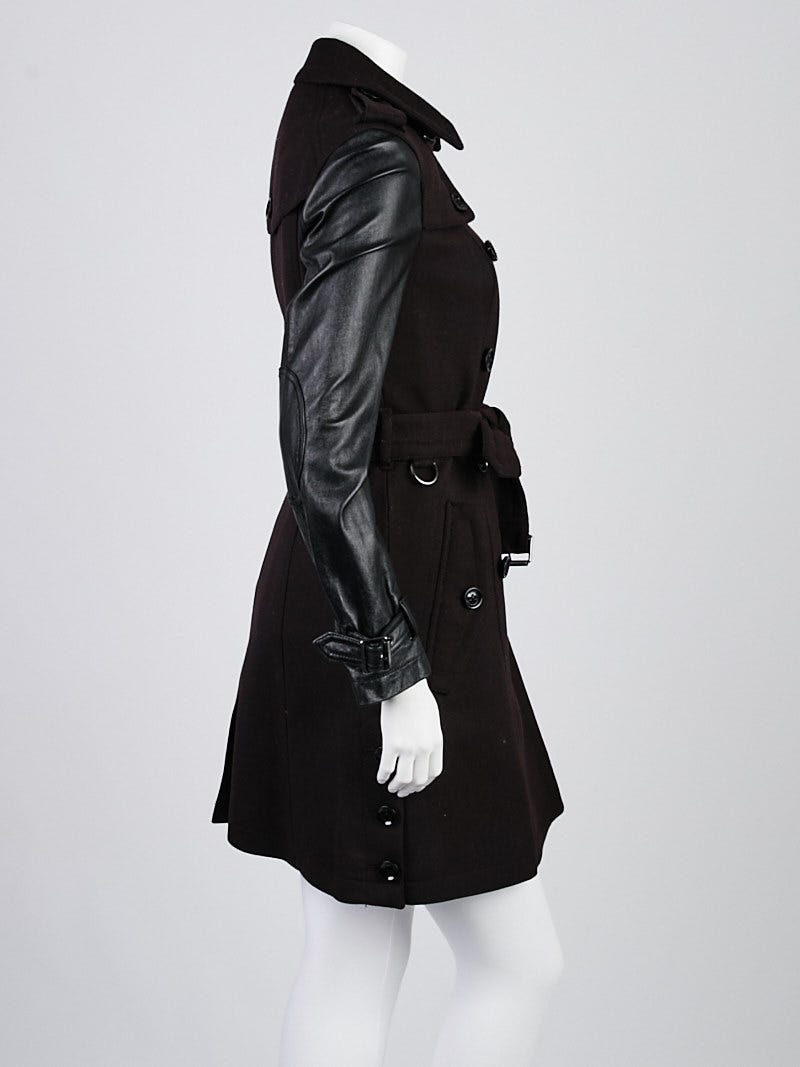 Burberry trench with leather sleeves online