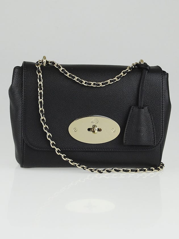 Mulberry Black Glossy Goatskin Leather Small Lily Bag