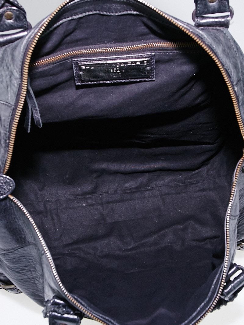 Balenciaga Anthracite Lambskin Leather Work Bag | Yoogi's Closet