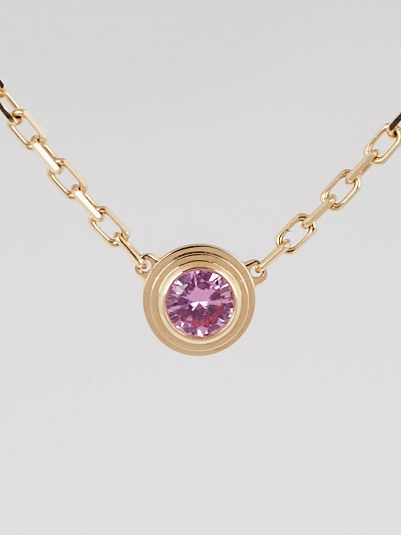 Cartier pink sapphire necklace store