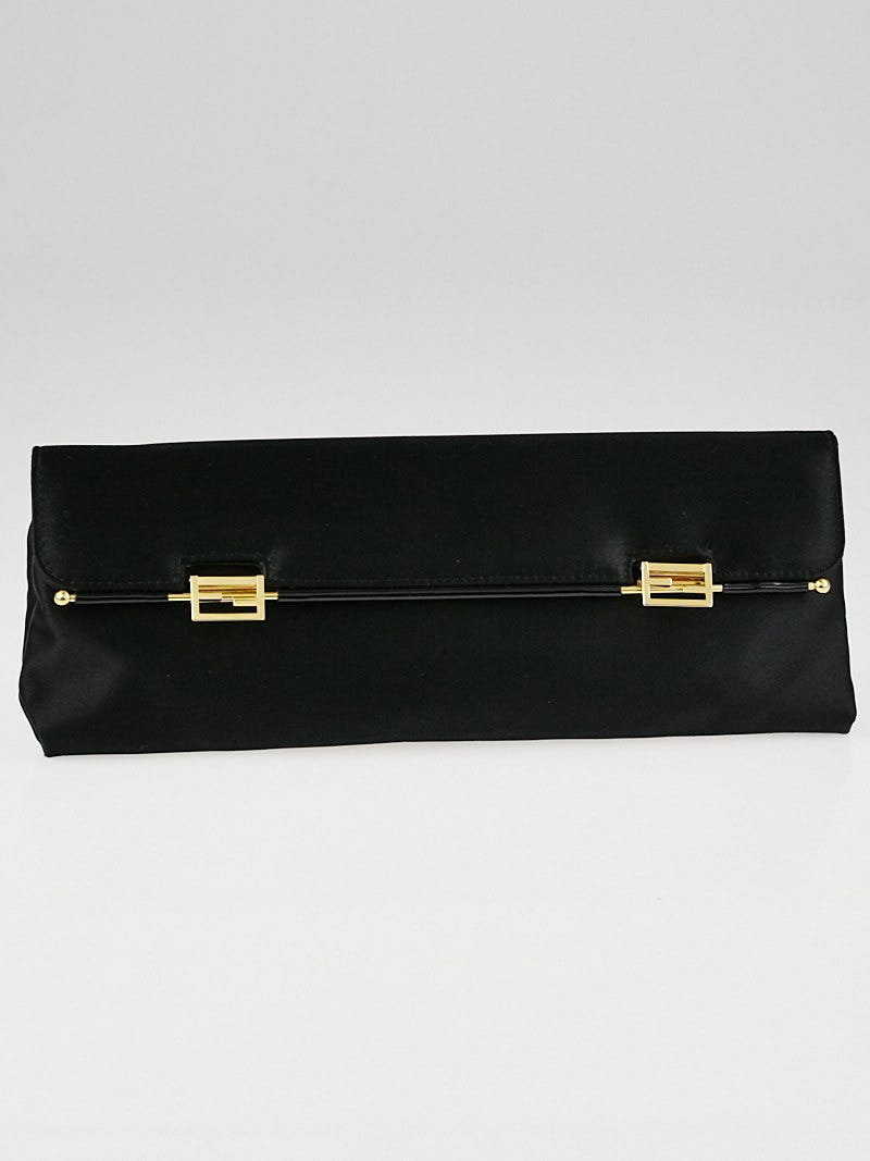 Fendi black clutch bag top