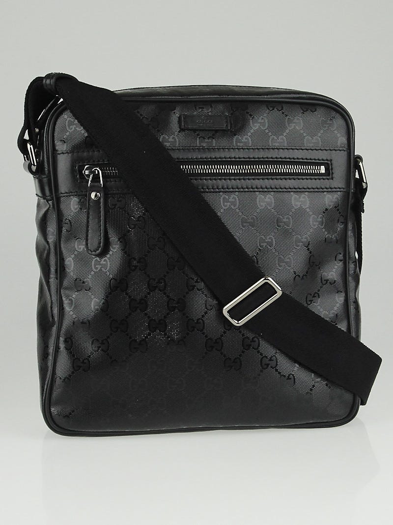 Gucci Black GG Imprime Coated Canvas Medium Shoulder Bag Yoogi s Closet