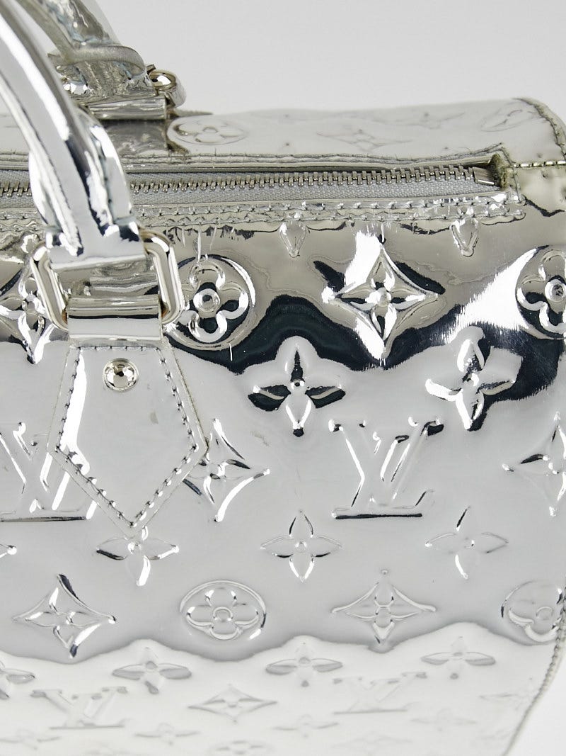 Louis Vuitton Limited Edition Silver Monogram Miroir Speedy 35