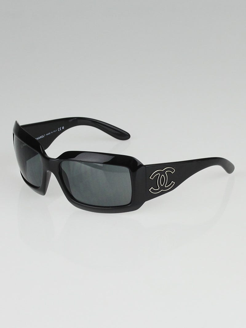 Chanel Black Frame CC Logo Sunglasses 6022-Q | Yoogi's Closet