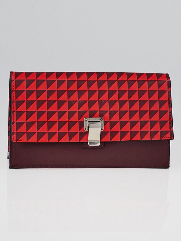 Proenza Schouler Poppy/Pinot Noir Leather Extra Small Lunch Clutch Bag