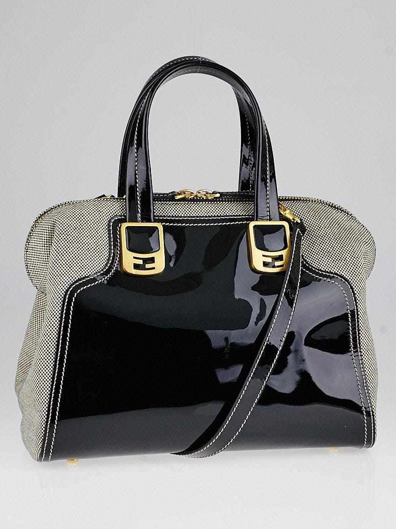 Fendi black patent leather bag new arrivals
