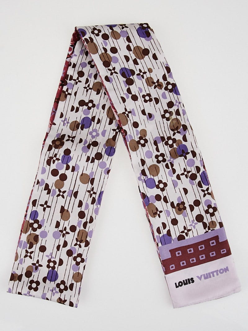 Louis Vuitton Rose Silk Aiyana Reversible Bandeau Scarf