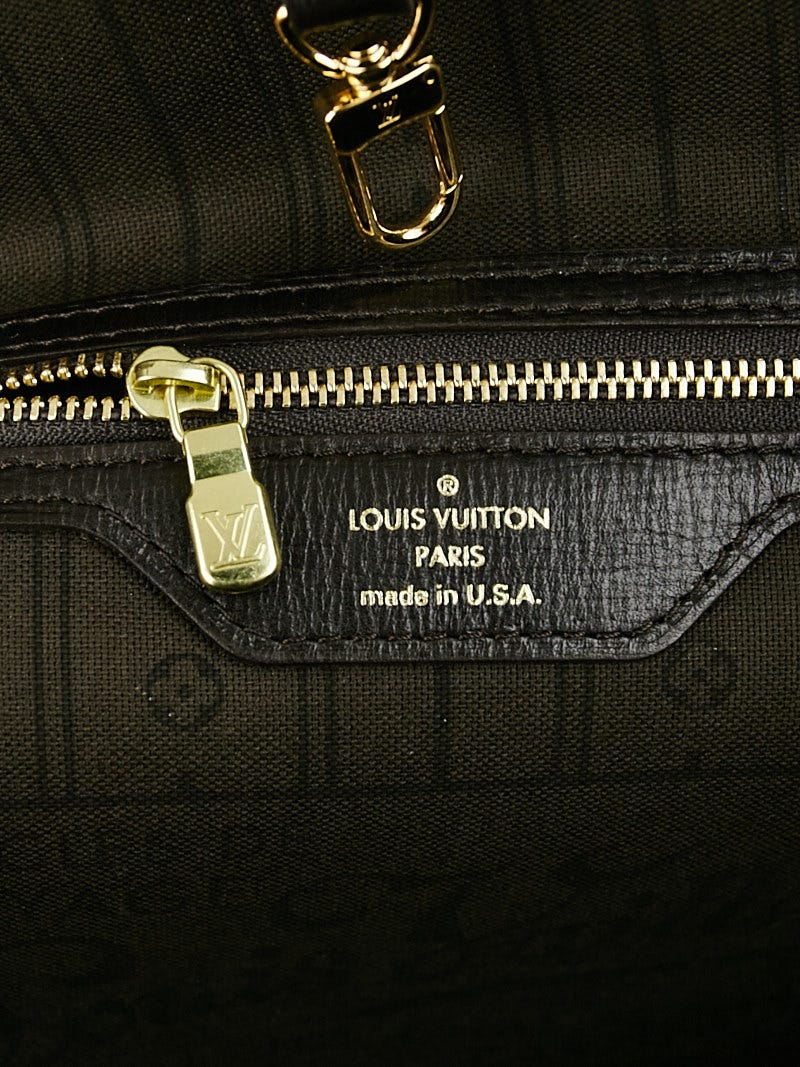 LOUIS VUITTON Neverfull MM Fusain Monogram Idylle Shoulder Bag-US