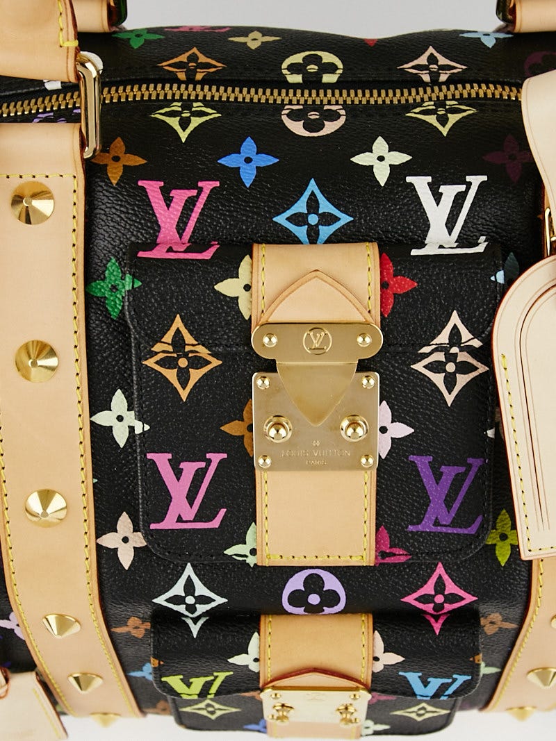 Louis Vuitton Black Monogram Multicolore Keepall 45 Bag at 1stDibs