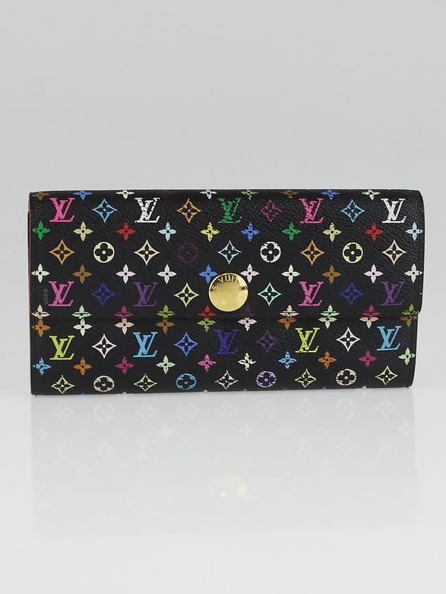 Louis Vuitton Black Monogram Multicolore Sarah Wallet
