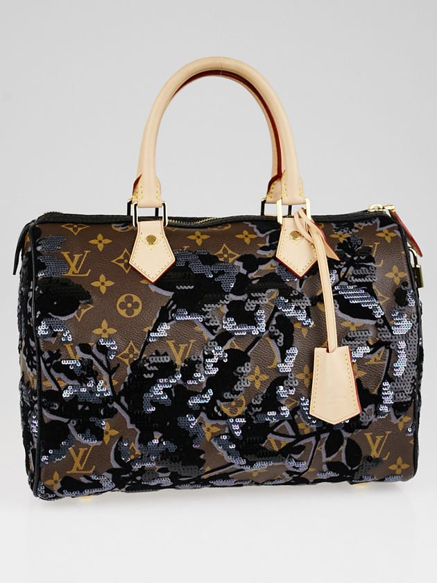 Louis Vuitton Limited Edition Fleur de Jais Speedy 30 Bag