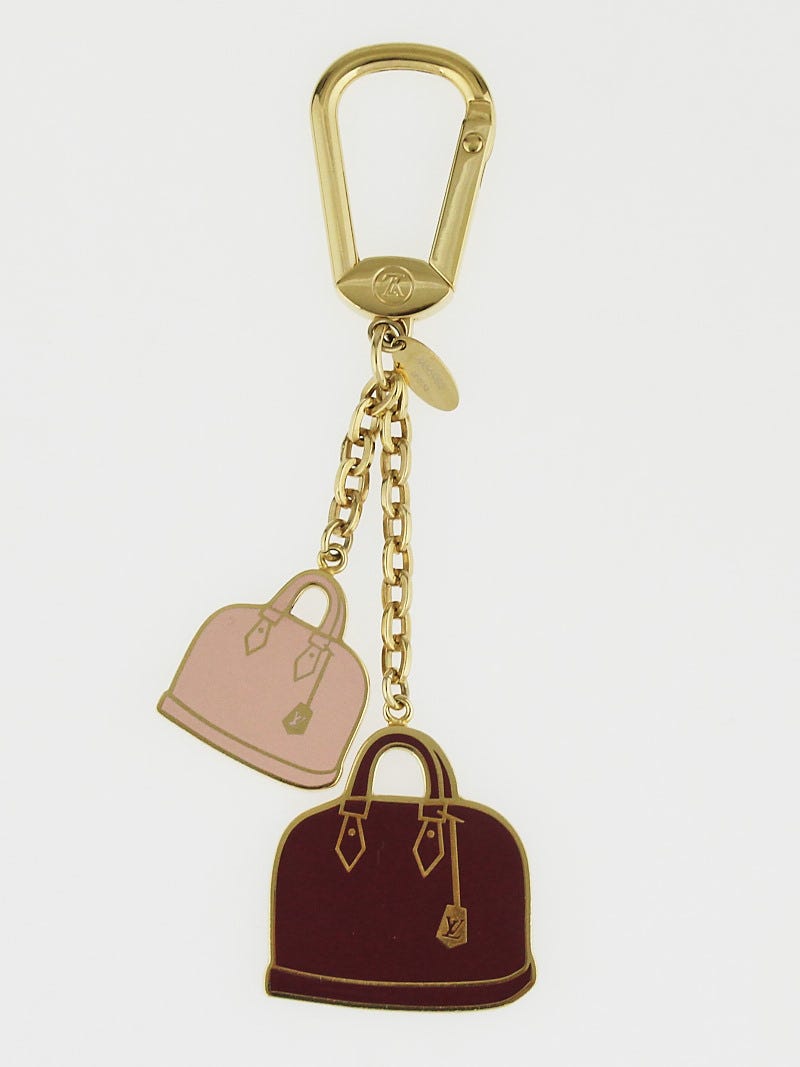 Louis Vuitton Monogram Leather LV Fortune Cookie Bag Charm Key Holder -  Yoogi's Closet