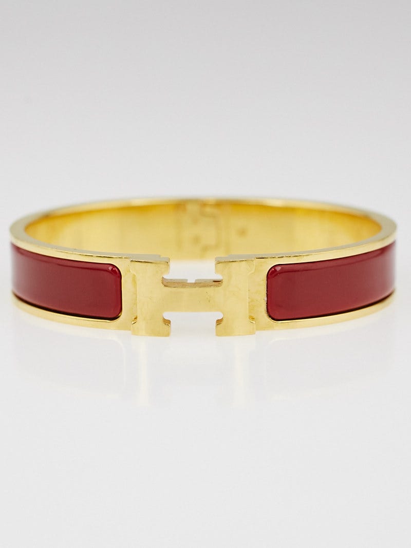 Hermes red enamel bracelet outlet