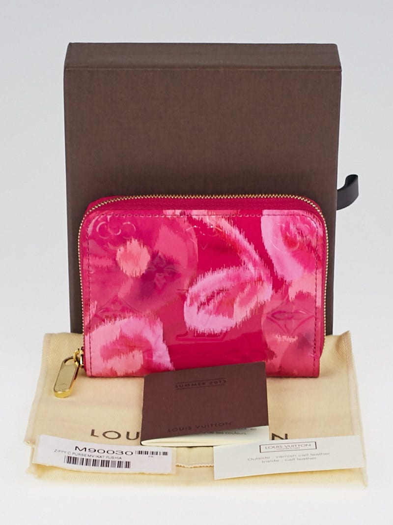 Louis Vuitton, Bags, Louis Vuitton Zippy Coin Purse Wallet Ikat Flower  Varnished Vernis Leather Pink