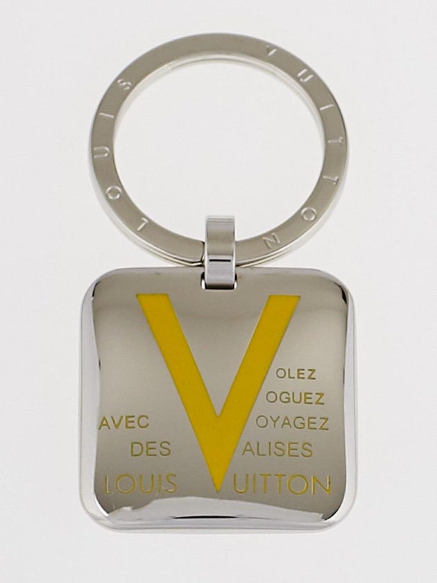 Louis Vuitton Silvertone V Illustre Key Holder